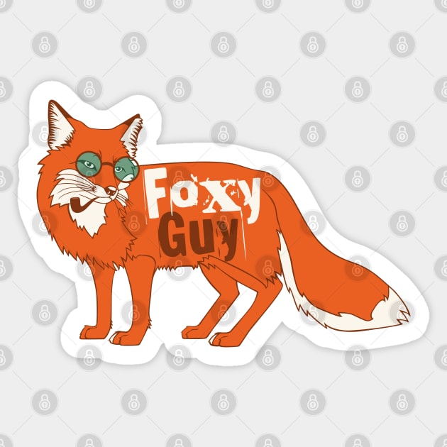 Foxy guy Sticker by shippingdragons